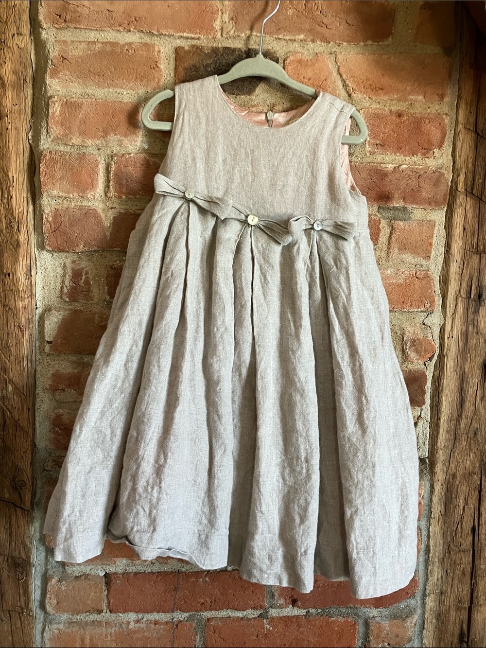 Helena Neiman Marcus Girls Sleeveless Linen Dress  weddings Sz 3T